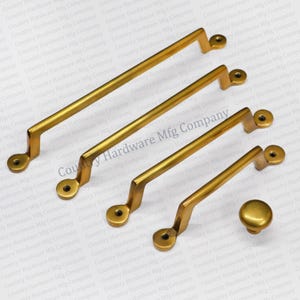 Unlacquered Antique Brass Step Pulls