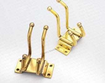 Unlacquered Brass Quad Hook