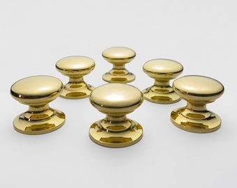 Brass Cabinet Knobs Solid Unlacquered Brass Hardware Knobs and Pulls Dresser Handle Polished Cupboard Knobs