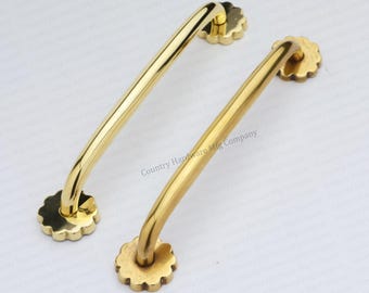 Unlacquered Solid Brass Rosette Pull