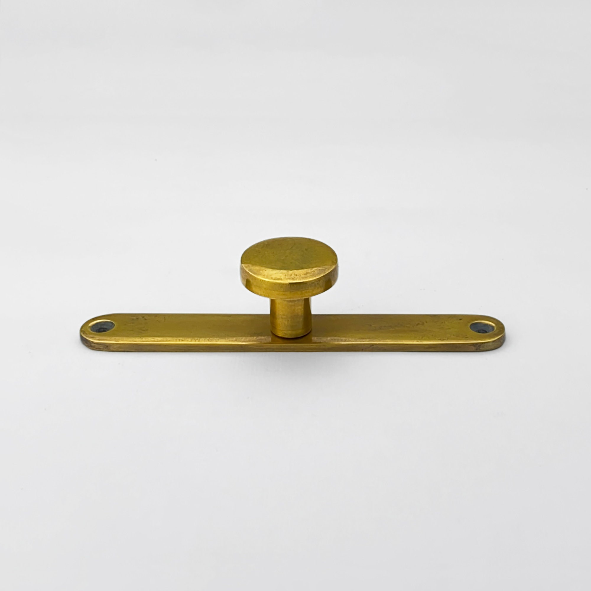 Antique Unlacquered Flat Knob With Long Backplate - Etsy