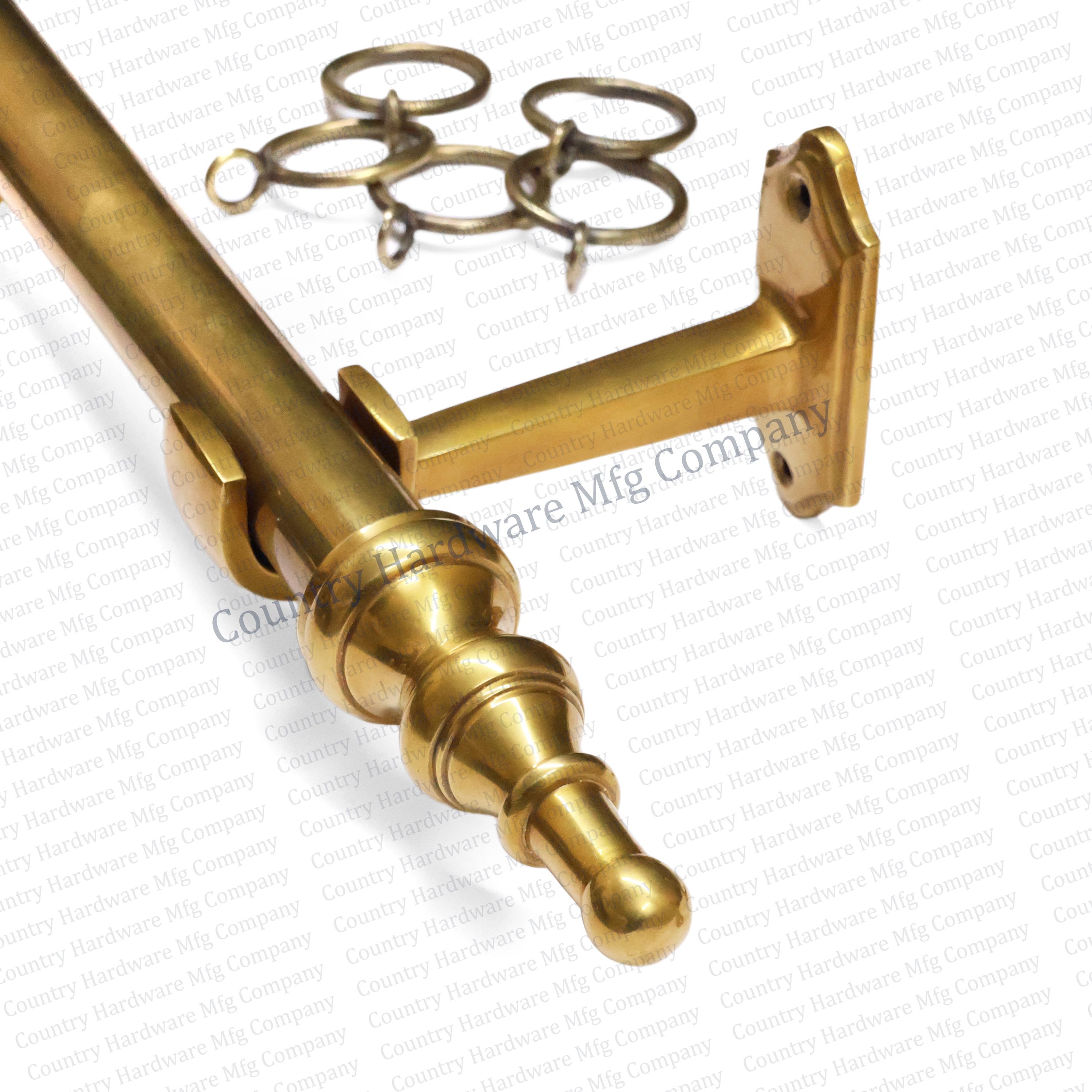 Heritage Curtain Rod Unlacquered Antique Brass - Etsy