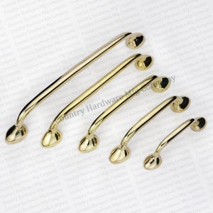 Unlacquered Polished Brass Drop Handles