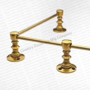 Antique Unlacquered Brass Regency Tipping Rail