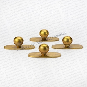 Antique Brass Ball Knob with Backplate Unlacquered