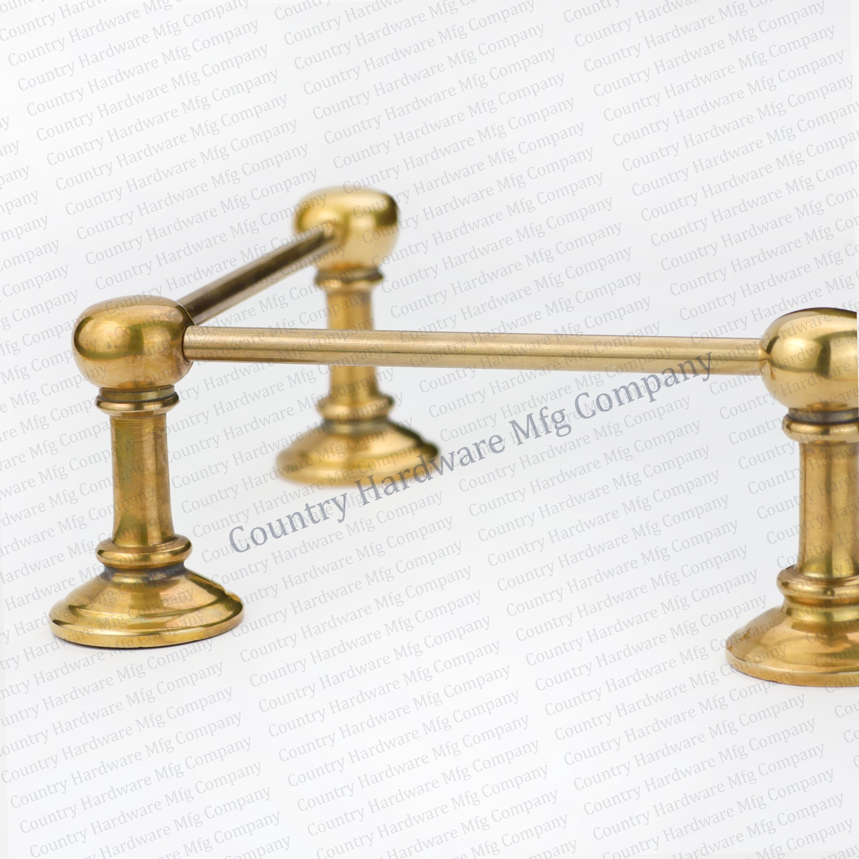Antique Unlacquered Brass Gallery Rail