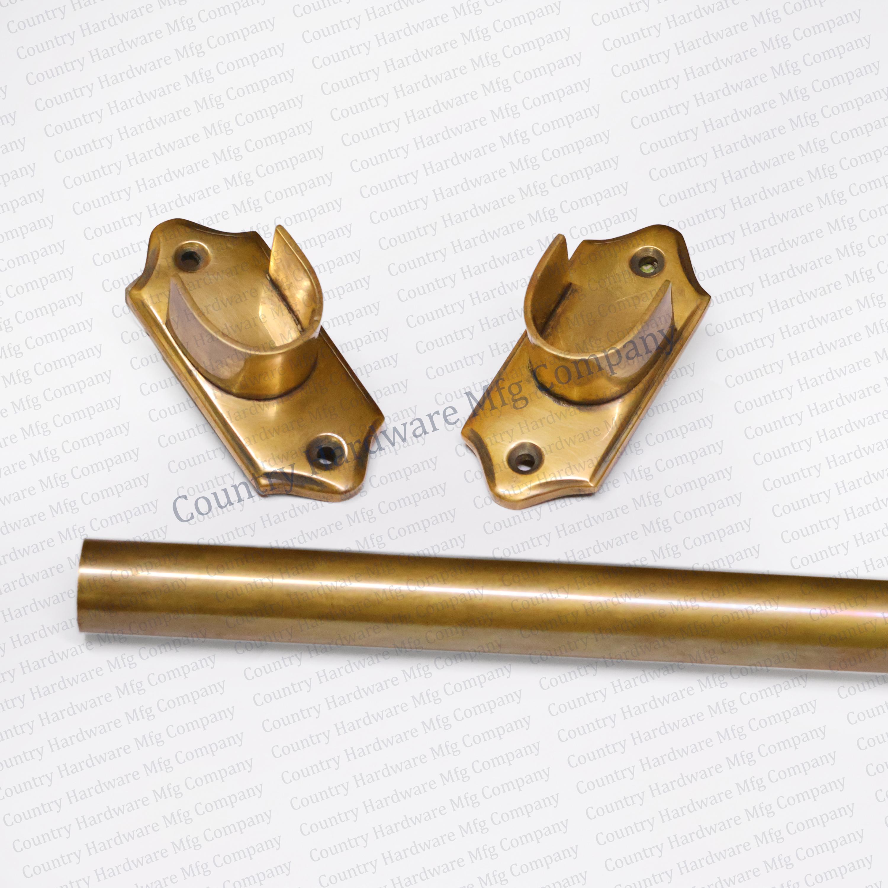 Solid Brass Inside Mount Curtain Rod - Antique Edwardian Style - Etsy