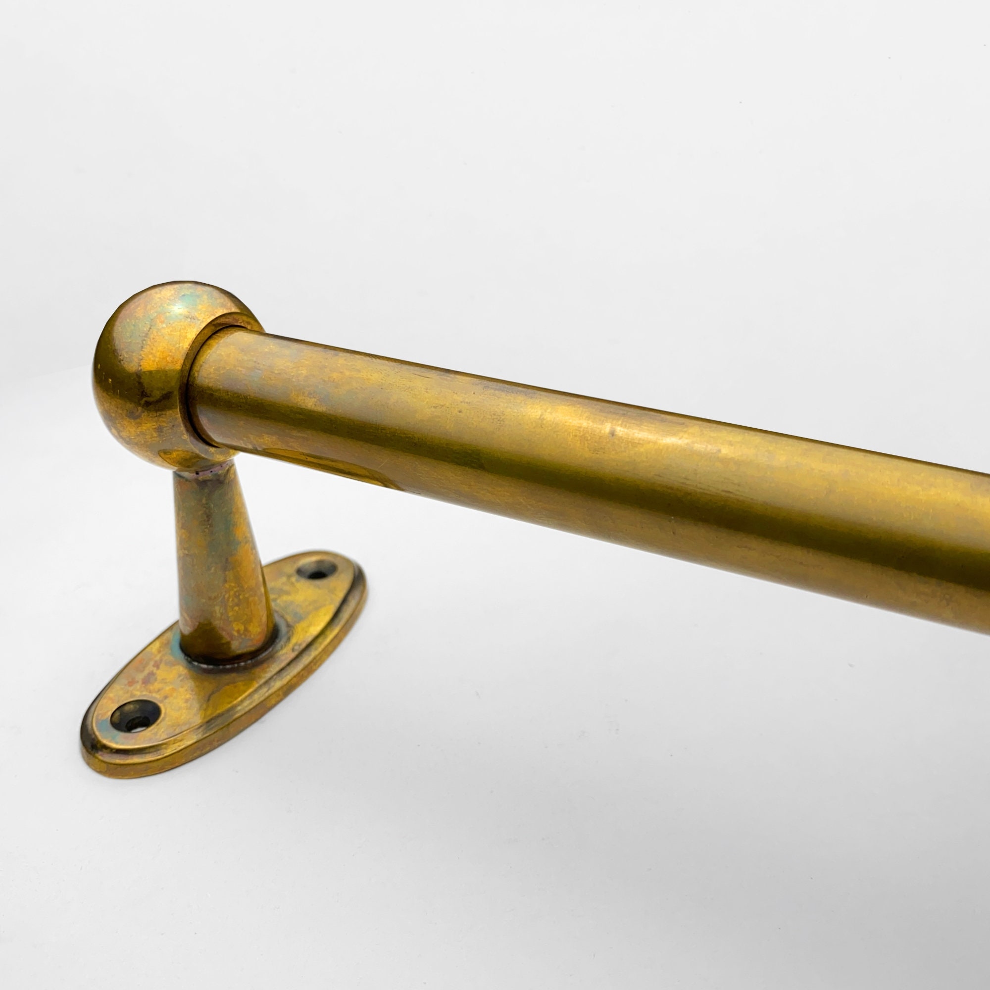 Oval Brass Pot Rack Kitchen Pot Holder Unlacquered Brass Pan Etsy