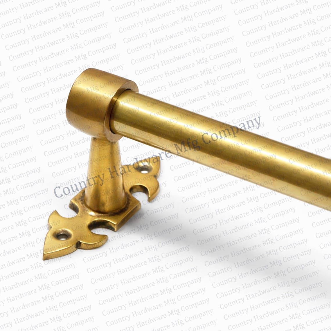 Unlacquered Brass Traditional Pot Rail - Cafe Curtain Rod or Kitchen ...