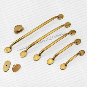 Antique Unlacquered Brass Ovoid Handles