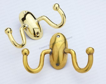Unlacquered Brass Orb Hook