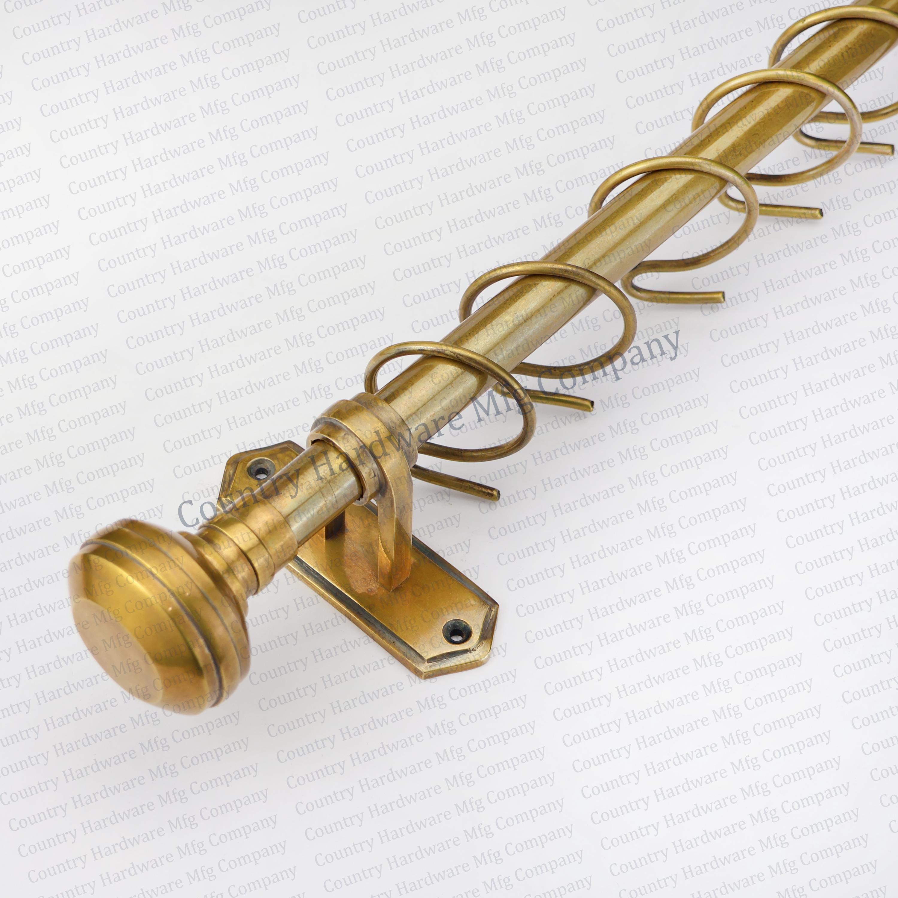 Regency Curtain Rod Antique Brass Unlacquered - Etsy