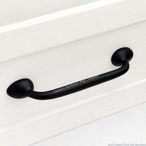 Solid Brass Drop Handles - Black