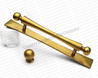 Antique Brass Bell Pulls with Backplate Unlacquered