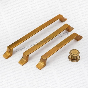 Unlacquered Antique Brass Step Handles