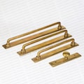 Unlacquered Antique Brass Button Pulls with Bevel Backplate product logo