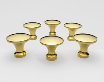 Brass Unlacquered Knobs Solid Brass Knobs and Pulls Dresser Handle Polished Cupboard Knobs
