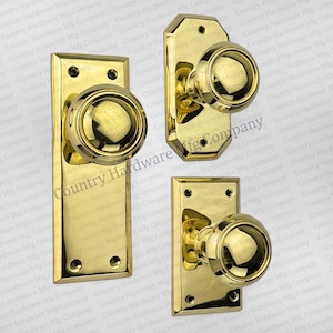 Unlacquered Brass Regency Dummy Door Knobs