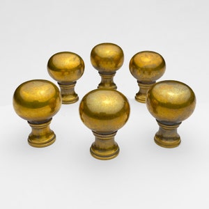 Antique Cupboard Knobs Solid Unlacquered Brass Dresser Pulls Vintage Knobs and Handles
