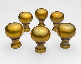 Antique Cupboard Knobs Solid Unlacquered Brass Dresser Pulls Vintage Knobs and Handles