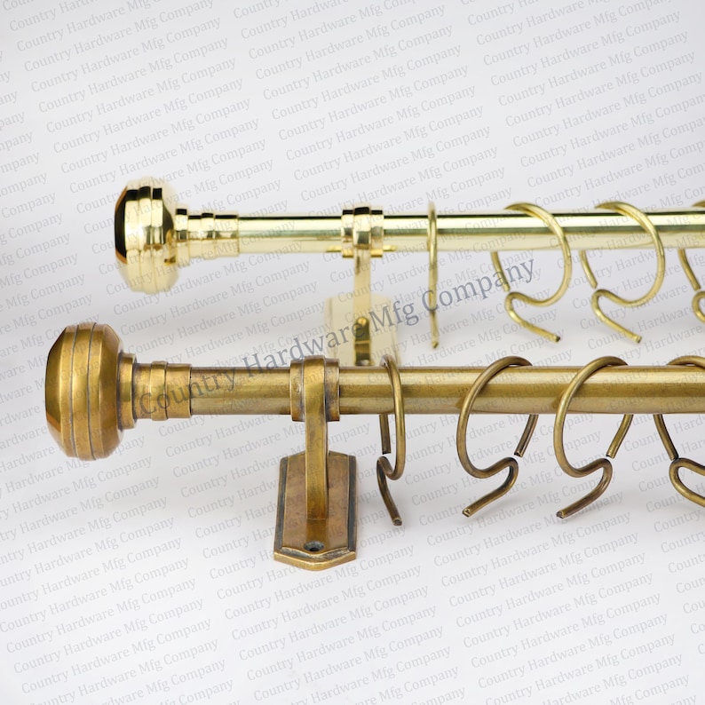 Regency Curtain Rod Antique Brass Unlacquered - Etsy
