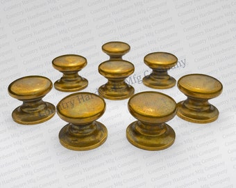 Antique Solid Brass Cabinet Knob - Unlacquered Victorian Style