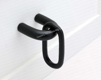 Solid Brass Link Cabinet Knob - Black