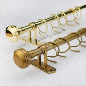 Regency Curtain Rod Antique Brass Unlacquered