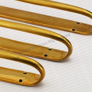 Antique Unlacquered Brass Ellipse Handles bild 3