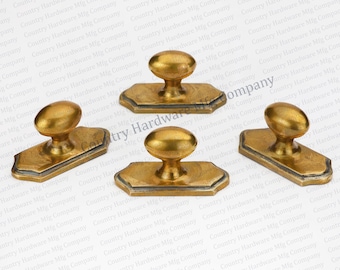 Antique Oval Knob with Edwardian Backplate