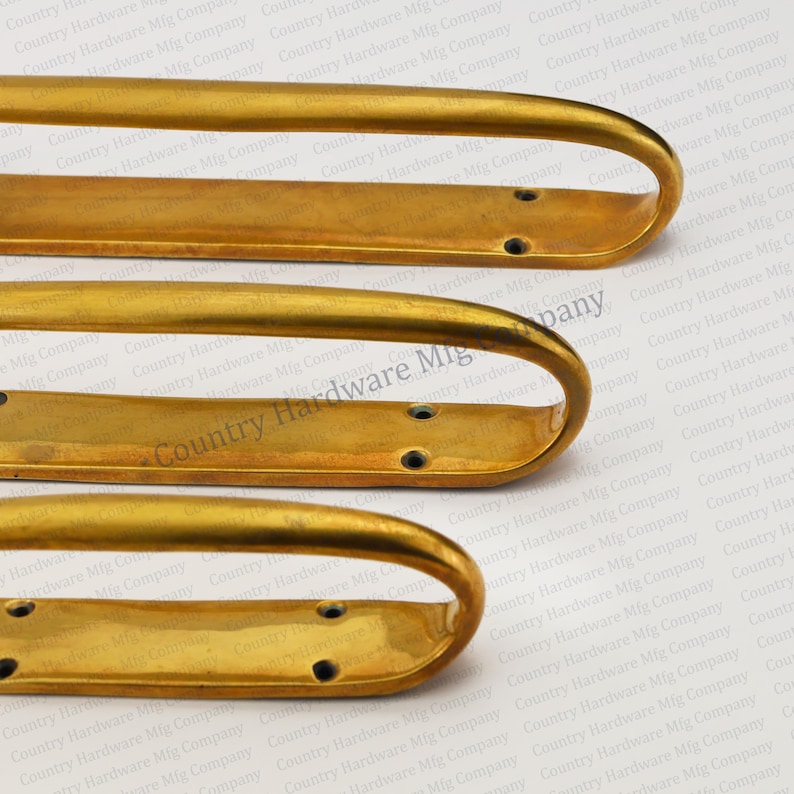 Antique Unlacquered Brass Ellipse Handles bild 2