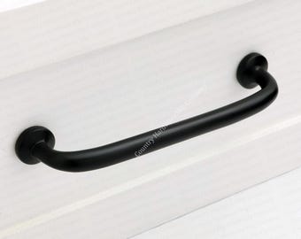 Solid Brass Classic Pull - Black