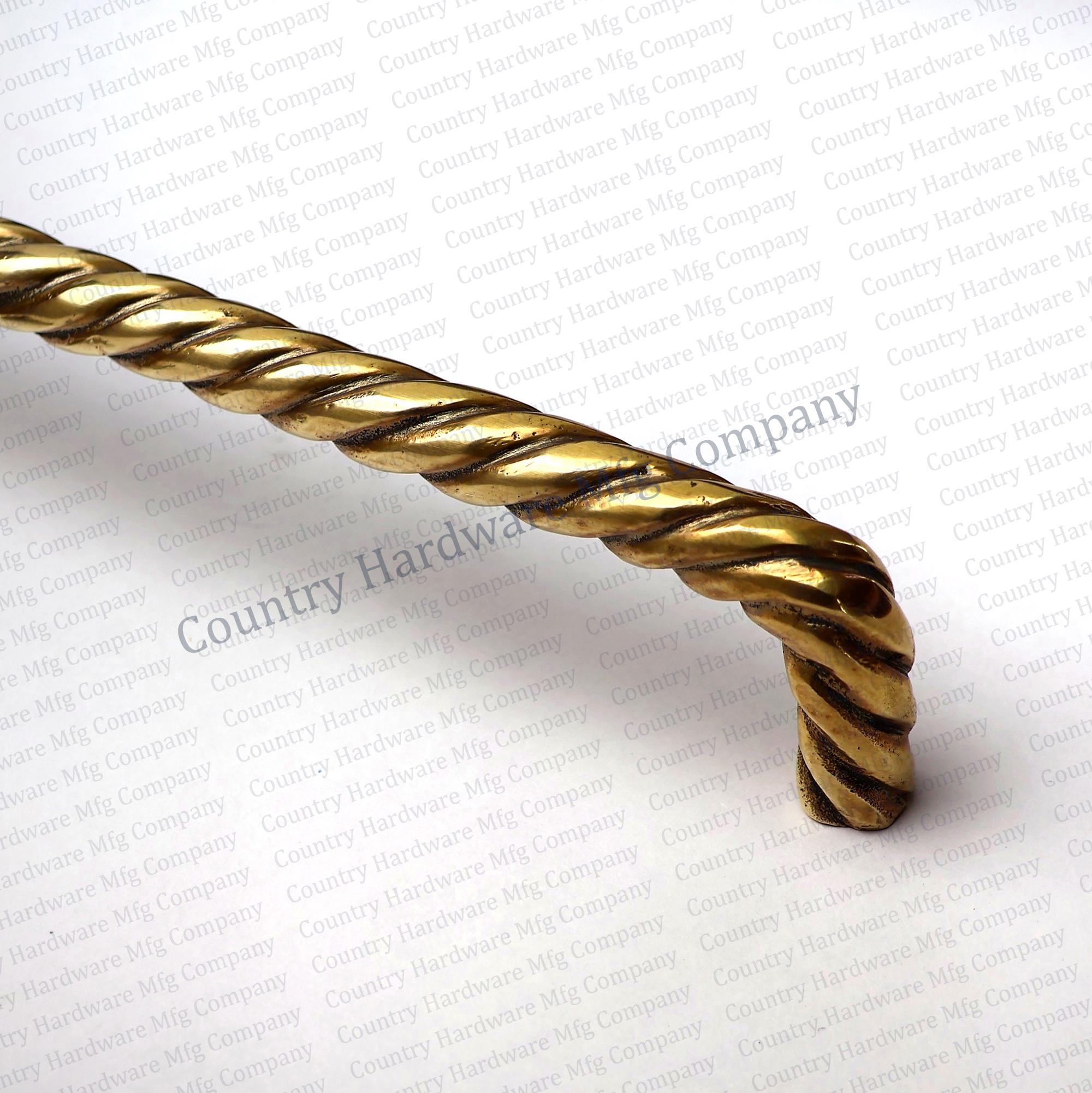 Red Rope Pull Handle Unlacquered Antique Brass Rope Pull Handle - Etsy
