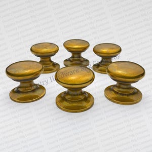 Antique Brass Cabinet Knobs Solid Unlacquered Brass Hardware Vintage Knobs and Pulls Dresser Handle Antique Cupboard Knobs