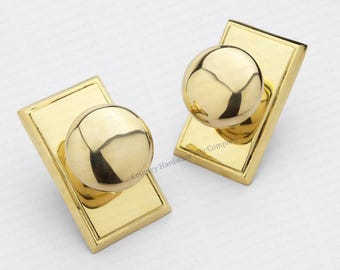 Unlacquered Brass Regency Door Knob Dummy