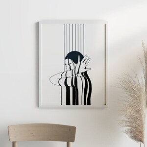 Original Abstract Art, Minimalist Digital Wall Art, Feminist Poster, Printable Wall Art, Digital Download, Abstract Print, Geometric Art