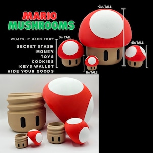 Mega Mushroom Container Family - 4 PACK