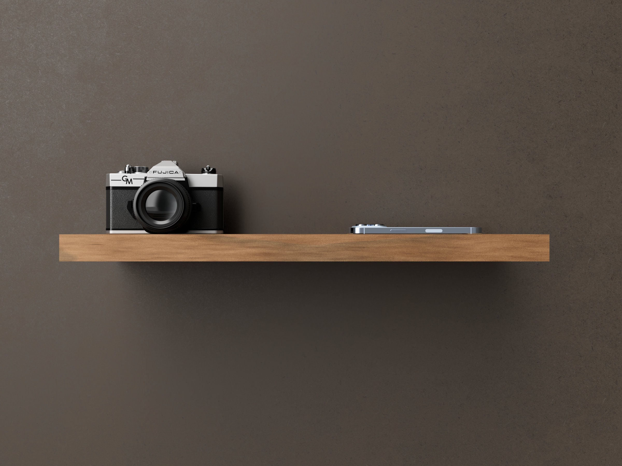 Floating Shelf With Hidden Brackets Wall Mounted Shelves Etsy