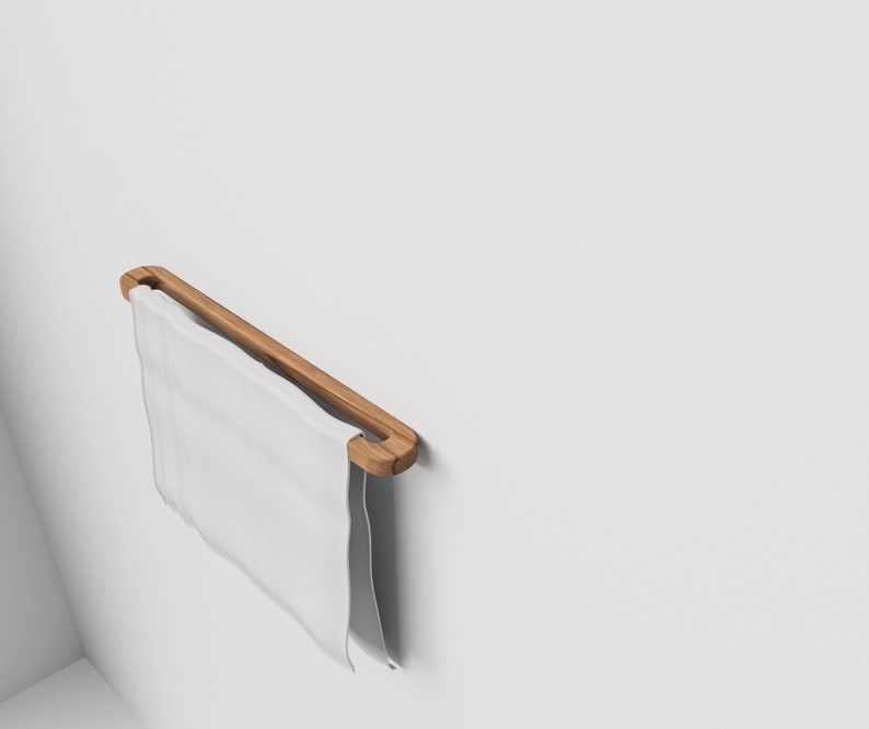 Holz Handtuchhalter Wand Montiert Lange Kleiderbügel Trockner Display Rack Badezimmer Natürliche Massivholz Handgefertigte funktionelle Design-Element 1