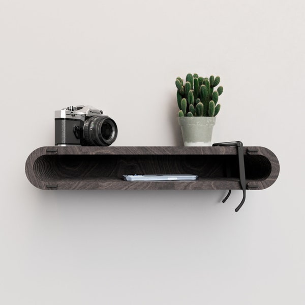Wooden Floating Shelf Wall Mounted Modern Minimalist Shelf with Rounded Edges And Storage Shelves Luxury Furniture Stand For Plants Books