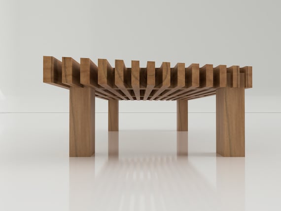 Handmade Wooden Monitor Stand: Japanese Minimalist Desk Riser