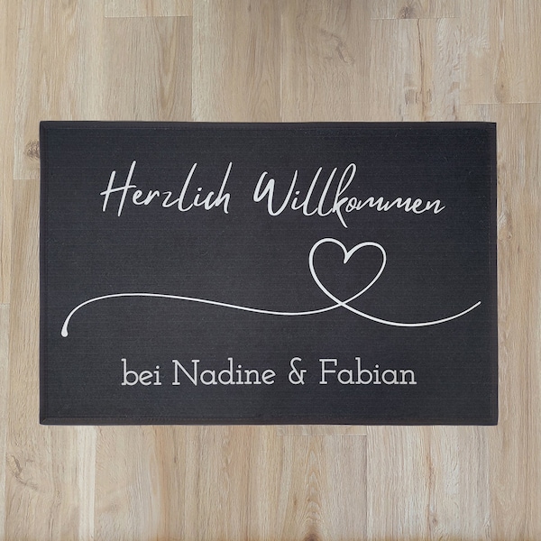 personalisierte Fußmatte Familie personalisiert Geschenk zum Einzug Türmatte Hochzeitsgeschenk Fußmatte mit Namen Einweihung Deko Fussmatte