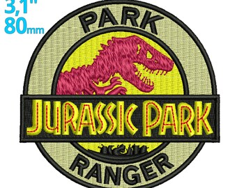 Custom YOUR NAME Personalized Name Tag Jurassic Park Embroidered IRON
