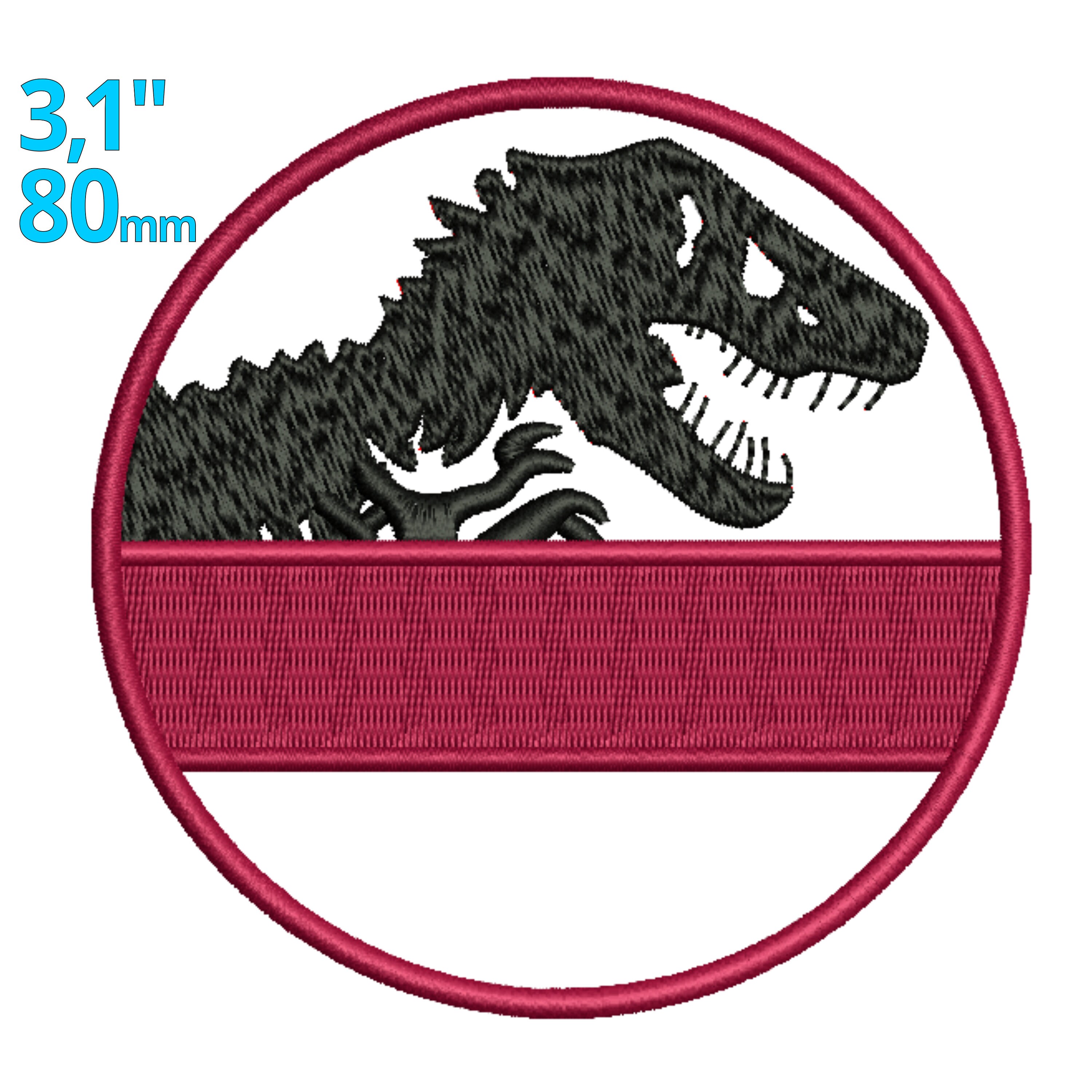 ADULT Custom Jurassic Park Dino Embroidered Name Tag