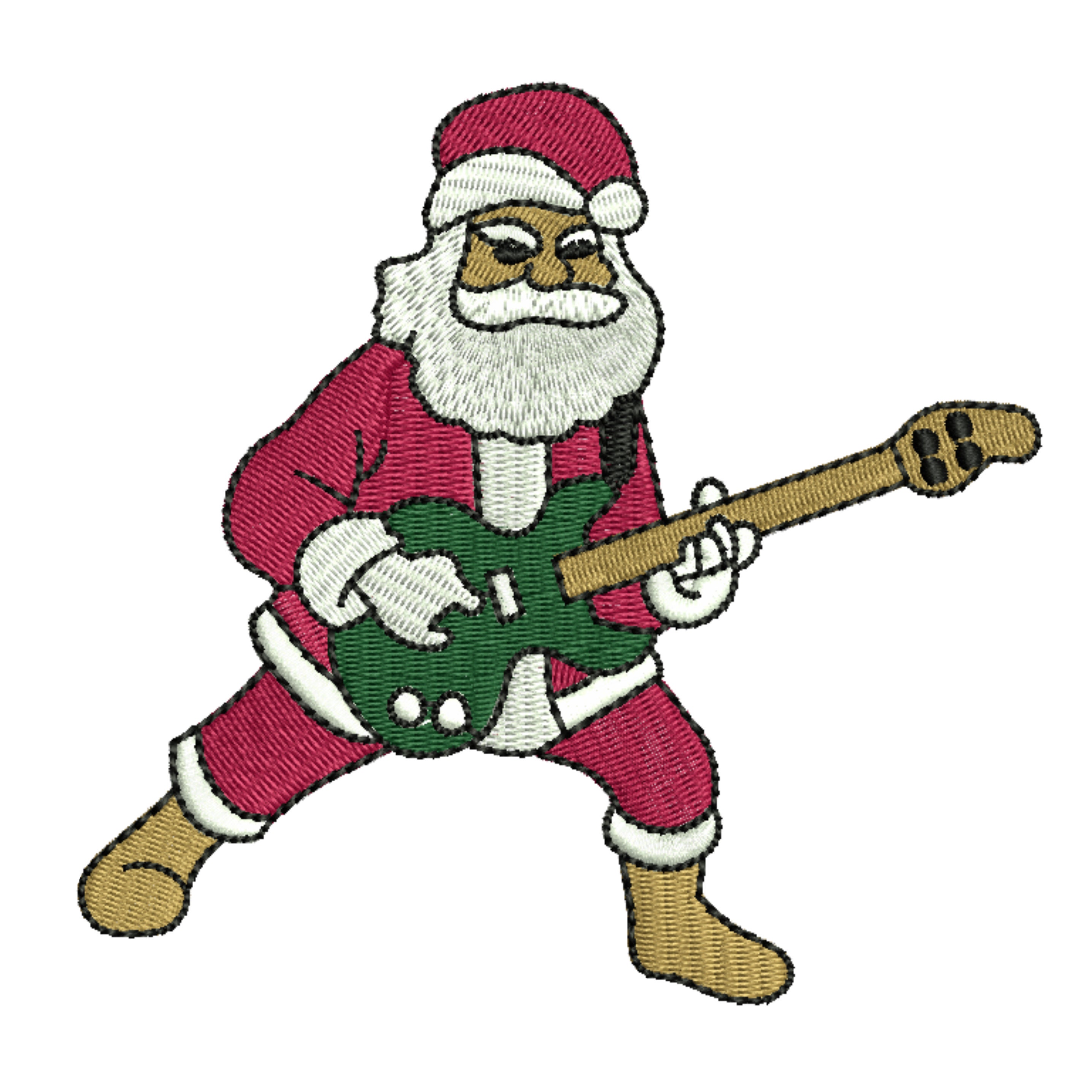 Embroidery Design Rocker Santa Cool Santa Embroidery Design 3 Sizes- Rocking Santa Claus Christmas ...