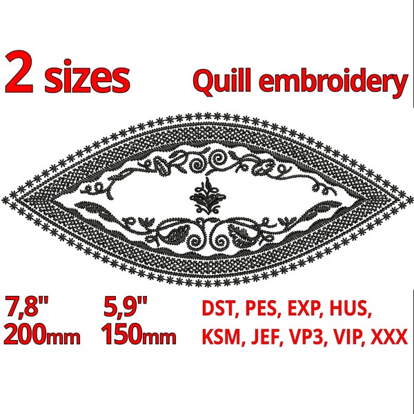 Porcupine Quill embroidery design Qillwork Cross Stich machine embroidery file - Instand Download - traditional costume belt Logo