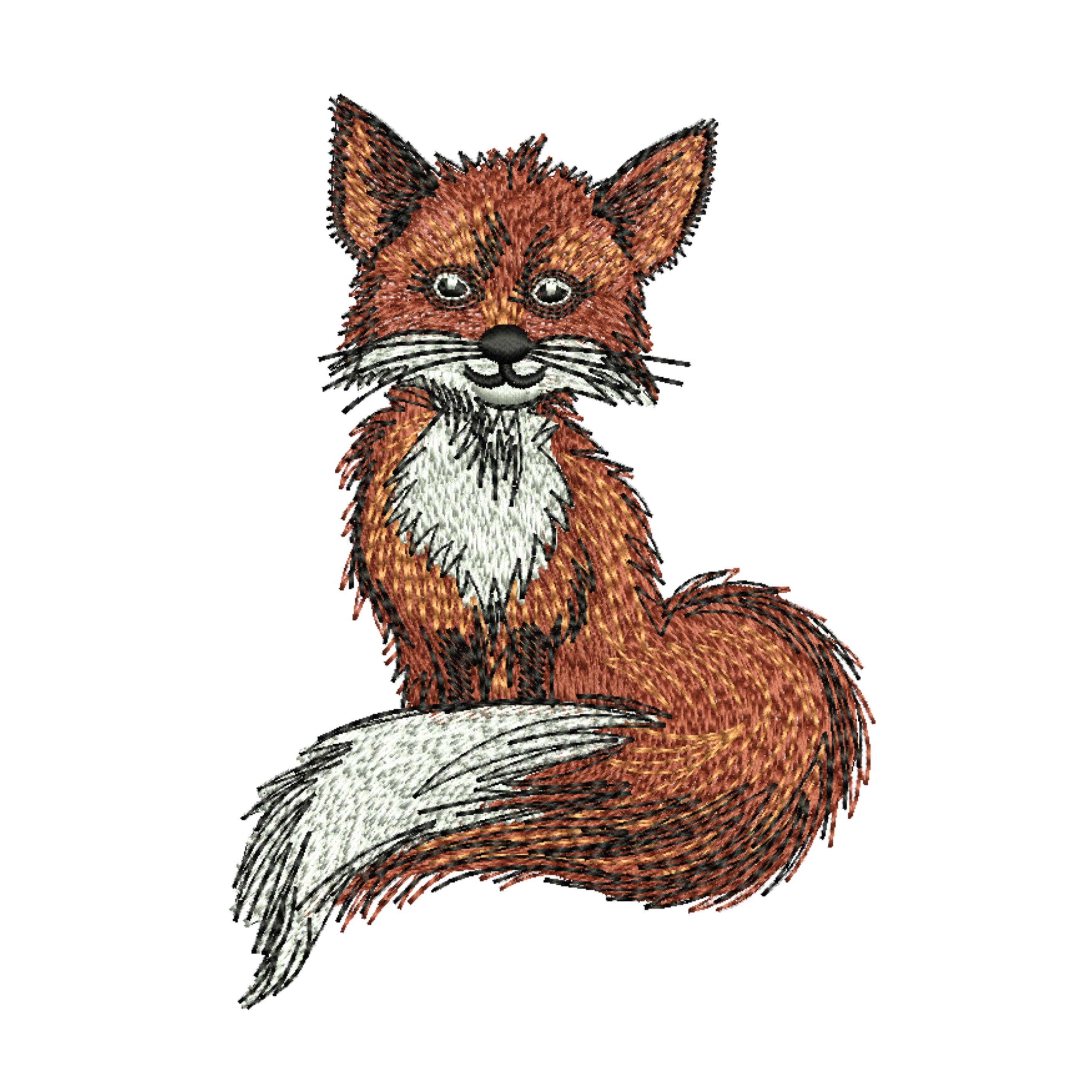 Fox Embroidery Design 3 Sizes | Real Fox Machine Embroidery File Nice ...