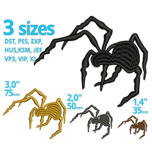 以下が含まれることがあります： 3つのサイズで異なる黒いクモの刺繍デザイン: 3インチ、2インチ、1.4インチ。デザインは、DST、PES、EXP、HUS、KSM、JEF、VP3、VIP、XYなど、さまざまな形式で入手できます。
