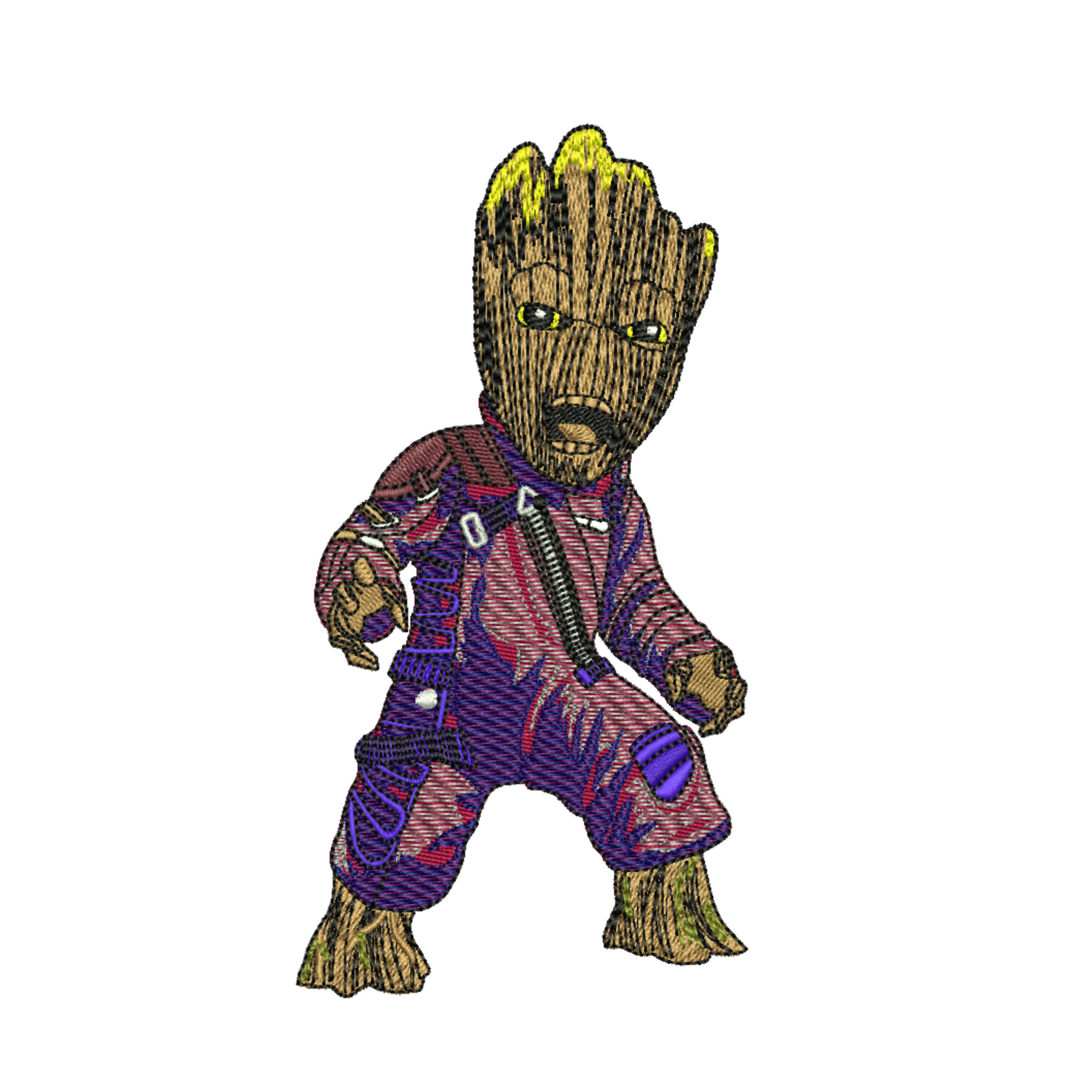 Angry GROOT Embroidery Design 3 Sizes - Guardians of the Galaxy Baby ...