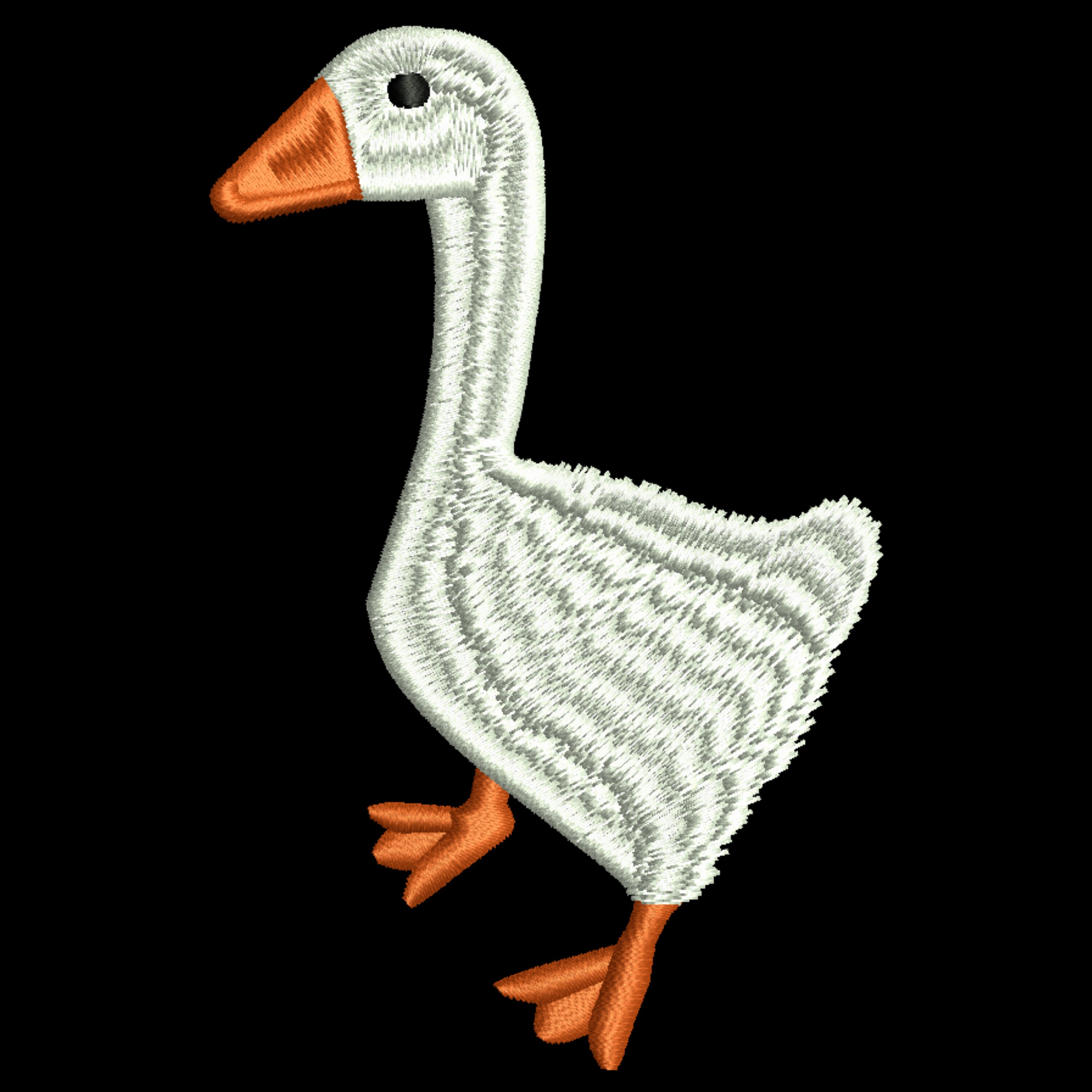 Goose Custom Embroidery Design Goose 4 Sizes - Geese Domestic Real Goose Machine ...